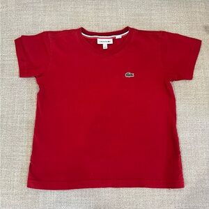 Lacoste Kids Vibrant Red Short Sleeve Tee
